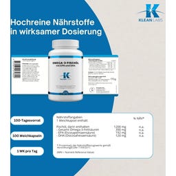 KLEAN LABS Olio di Pesce Omega-3 - 100 capsule