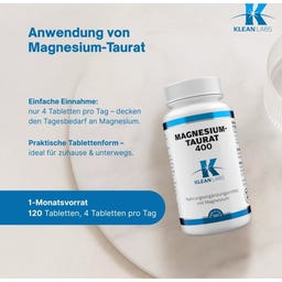 KLEAN LABS Taurát hořečnatý 400 - 120 tablet
