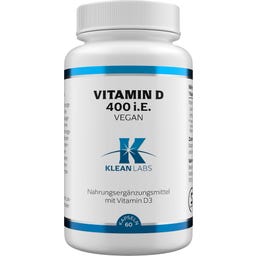 KLEAN LABS Vitamina D 400 U.I. Vegan - 60 capsule
