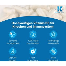 KLEAN LABS Vitamin D 400 IU, vegan - 60 kaps.