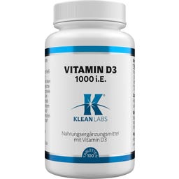 KLEAN LABS Vitamine D3 1000 UI - 100 comprimés
