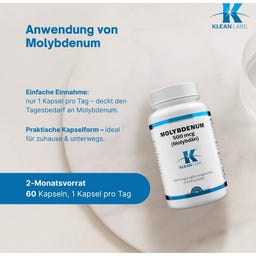 KLEAN LABS Molybdène 500 mcg - 60 gélules veg.