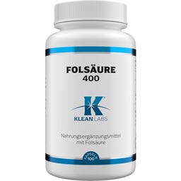 KLEAN LABS Kwas foliowy 400 - 100 kapsułek