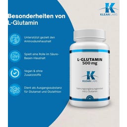 KLEAN LABS L-Glutamine 500 mg - 60 Kapslar
