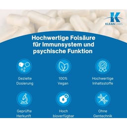 KLEAN LABS Folic Acid 400 - 100 capsules