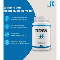 KLEAN LABS Magnezijev bisglicinat - 120 kaps.