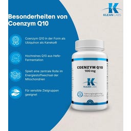 KLEAN LABS Koentsyymi Q10 100 mg - 60 kapselia