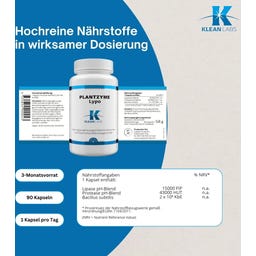 KLEAN LABS PlantZyme Lypo - 90 kaps.