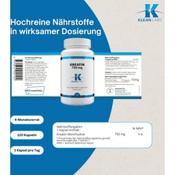 KLEAN LABS Creavitalis® kreatinové kapsle - 120 kapslí