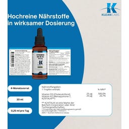 KLEAN LABS Witamina D3 i K2 w płynnej formie - 25 ml