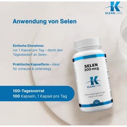 KLEAN LABS Seleeni 200 mcg - 100 kapselia