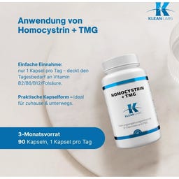 KLEAN LABS Homocystrin + TMG - 90 kapselia