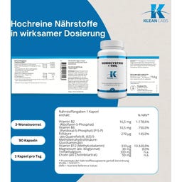 KLEAN LABS Homocystrin + TMG - 90 kapselia