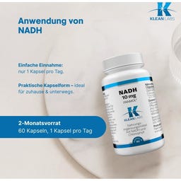 KLEAN LABS NADH 10 mg PANMOL® - 60 gélules