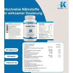 KLEAN LABS Ester-C® Plus - 100 Cápsulas