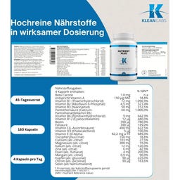 KLEAN LABS Nutrient Plus - 180 Kapslar
