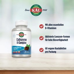KAL Coenzyme B-Complex Chewable - 60 chewable tablets