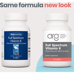 Allergy Research Group® Full Spectrum Vitamin K - 90 Cápsula moles