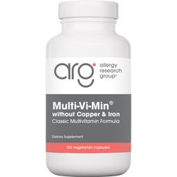 Allergy Research Group Multi-Vi-Min® ilman kuparia ja rautaa - 150 veg. kapselia