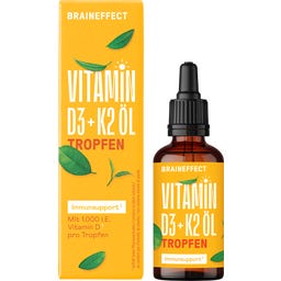 BRAINEFFECT Vitamin D3+K2 Oil - 50 ml