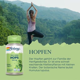 Solaray Hopfen Kapseln - 100 veg. Kapseln