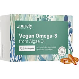 Purely Nutrition Vegan Oméga-3 1100 mg - à Base d’Algues - 60 gélules