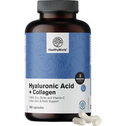 HealthyWorld Hyaluronic Acid Collagen Complex - 180 capsules