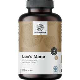 HealthyWorld Lion's mane 500 mg - 180 Kapslar