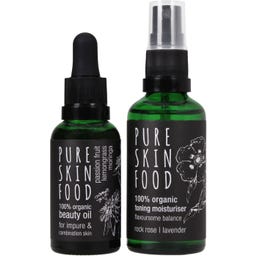Pure Skin Food Pflegeset für unreine & Mischhaut, Bio - 1 Set