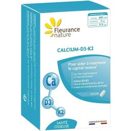 Fleurance Nature Wapń, D3 i K2 - 60 tabletek