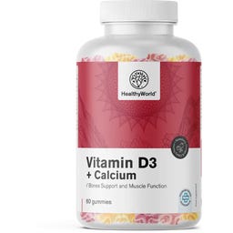 HealthyWorld Vitamin D3 + Calcium - 60 Gummis