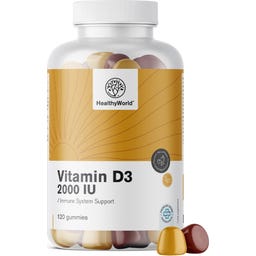 HealthyWorld Vitamin D3 2000 IU - 120 Gummis