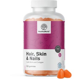 HealthyWorld Hair, Skin & Nails mit Biotin - 120 Gummis