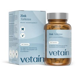 Vetain Zinkbisglycinat 25mg hochdosiert - 365 Tabletten