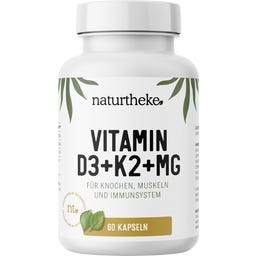 Naturtheke Vitamin D3 + K2 + MG - 60 Kapseln