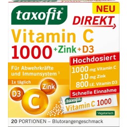 taxofit® Vitamin C 1000 + Zink + D3 Direkt - 20 Beutel