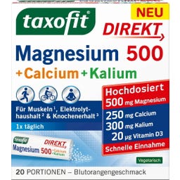 taxofit® Magnesium 500 + Calcium + Kalium - 20 Beutel