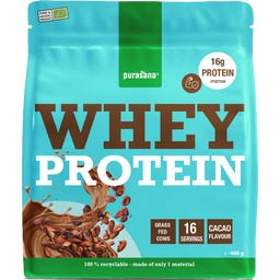 Proteine del Siero di Latte Bio in Polvere - Cacao