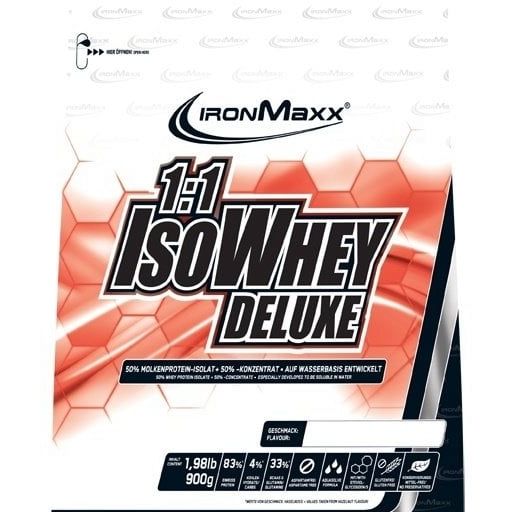 ironMaxx 1:1 Iso Whey Deluxe 900 g