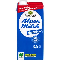 Alnatura Bio trvanlivé alpské mléko 3,5 % tuku - 1 l