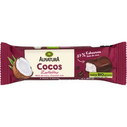 Alnatura Bio kokosová tyčinka, hořká čokoláda - 40 g