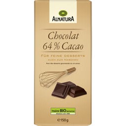 Bio Chocolat 64 %, hořká čokoláda na dezerty - 150 g