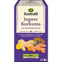 Bio čaj zázvor-kurkuma s koriandrovými semínky - 20 čajových sáčků