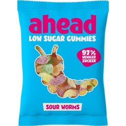 ahead Sour Worms Low Sugar Gummies - 50 g