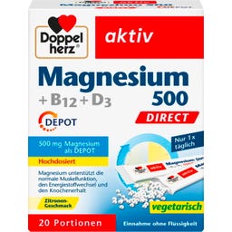 aktiv Magnesium 500 + B12 + D3 Direct Depot - 20 Beutel