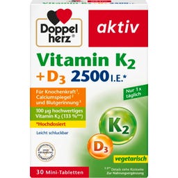 Doppelherz aktiv Vitamin K2 + D3 2500 I.E. - 30 Tabletten