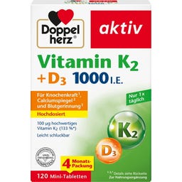Doppelherz aktiv Vitamin K2 + D3 1000 I.E. - 120 Tabletten