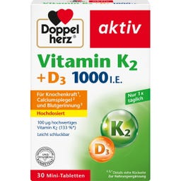 Doppelherz aktiv Vitamin K2 + D3 1000 I.E. - 30 Tabletten
