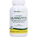 Kalcij/Magnezij/Vitamin D3 z Vitaminom K2 žvečilne tablete - okus vanilije