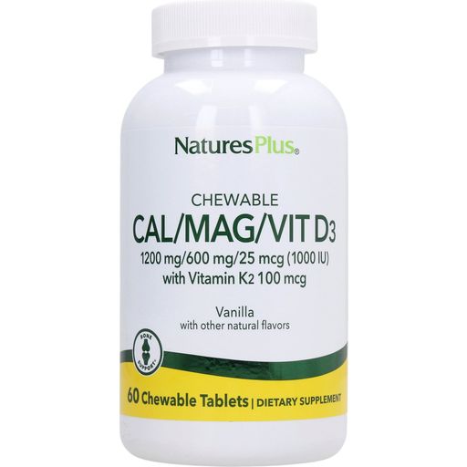 Kalcij/Magnezij/Vitamin D3 z Vitaminom K2 žvečilne tablete - okus vanilije